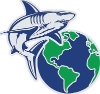 Shark and globe.